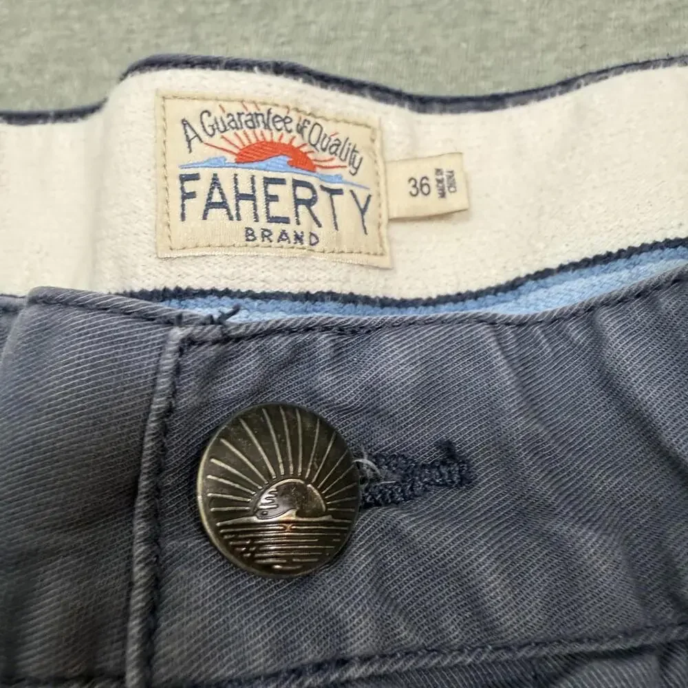 Faherty Island Life Shorts Men's 36 Blue